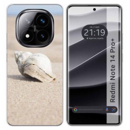 Funda Silicona para Xiaomi Redmi Note 14 Pro+ Plus 5G diseño Concha Dibujos