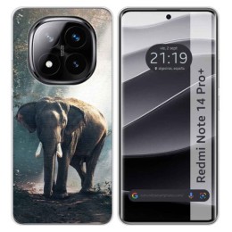 Funda Silicona para Xiaomi Redmi Note 14 Pro+ Plus 5G diseño Elefante Dibujos