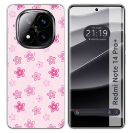 Funda Silicona para Xiaomi Redmi Note 14 Pro+ Plus 5G diseño Flores Dibujos