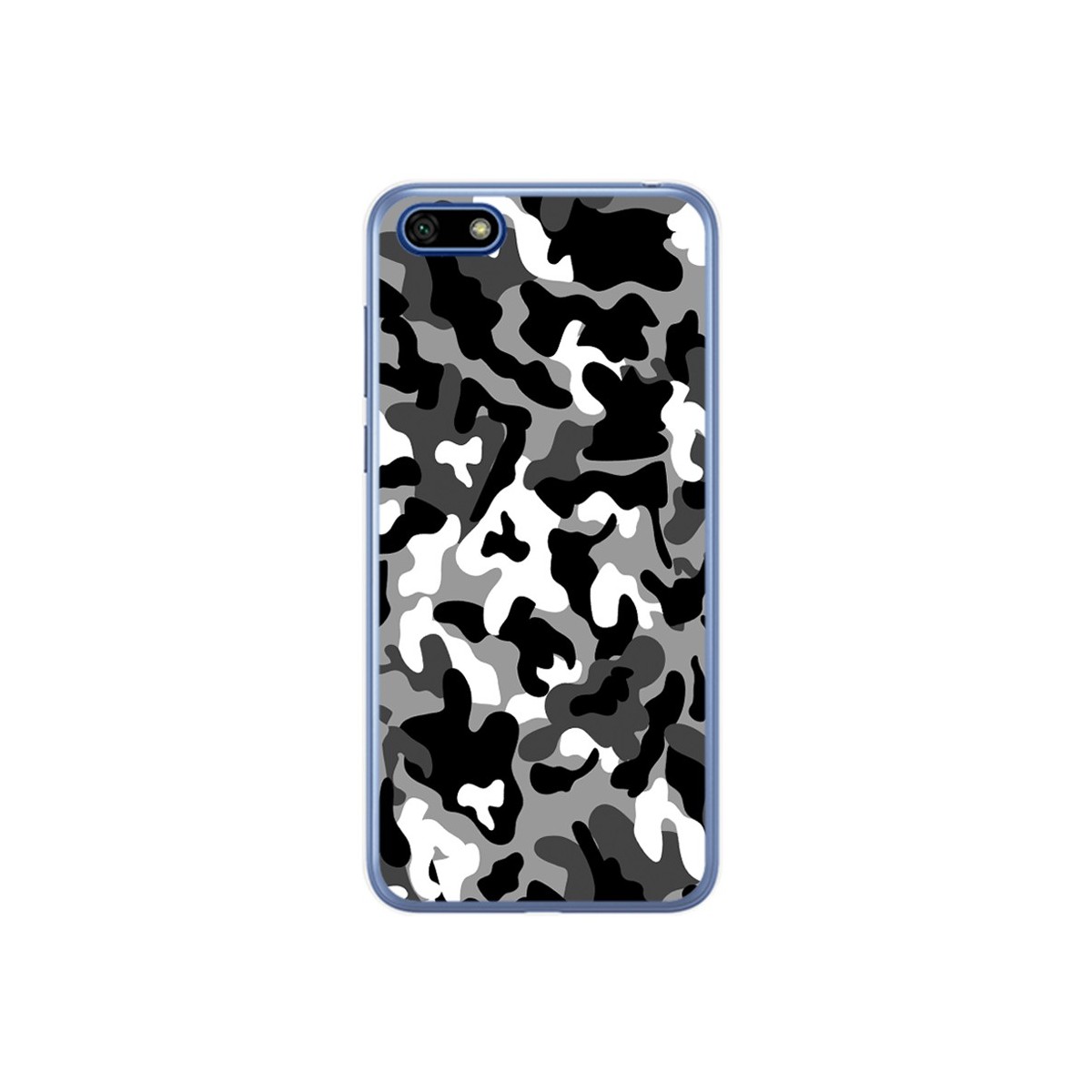 Funda Gel Tpu para Huawei Honor 7S / Y5 2018 Diseño Snow Camuflaje Dibujos