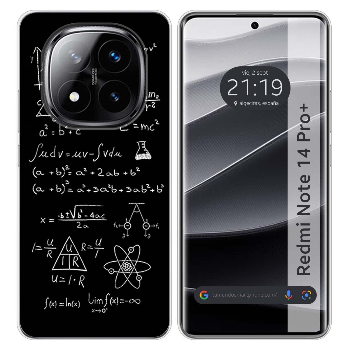 Funda Silicona para Xiaomi Redmi Note 14 Pro+ Plus 5G diseño Formulas Dibujos