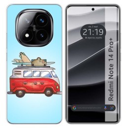Funda Silicona para Xiaomi Redmi Note 14 Pro+ Plus 5G diseño Furgoneta Dibujos