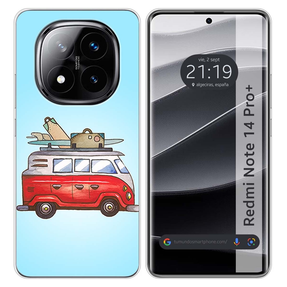 Funda Silicona para Xiaomi Redmi Note 14 Pro+ Plus 5G diseño Furgoneta Dibujos