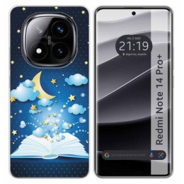 Funda Silicona para Xiaomi Redmi Note 14 Pro+ Plus 5G diseño Libro Cuentos Dibujos
