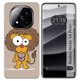 Funda Silicona para Xiaomi Redmi Note 14 Pro+ Plus 5G diseño Leon Dibujos
