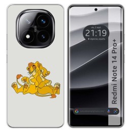 Funda Silicona para Xiaomi Redmi Note 14 Pro+ Plus 5G diseño Leones Dibujos