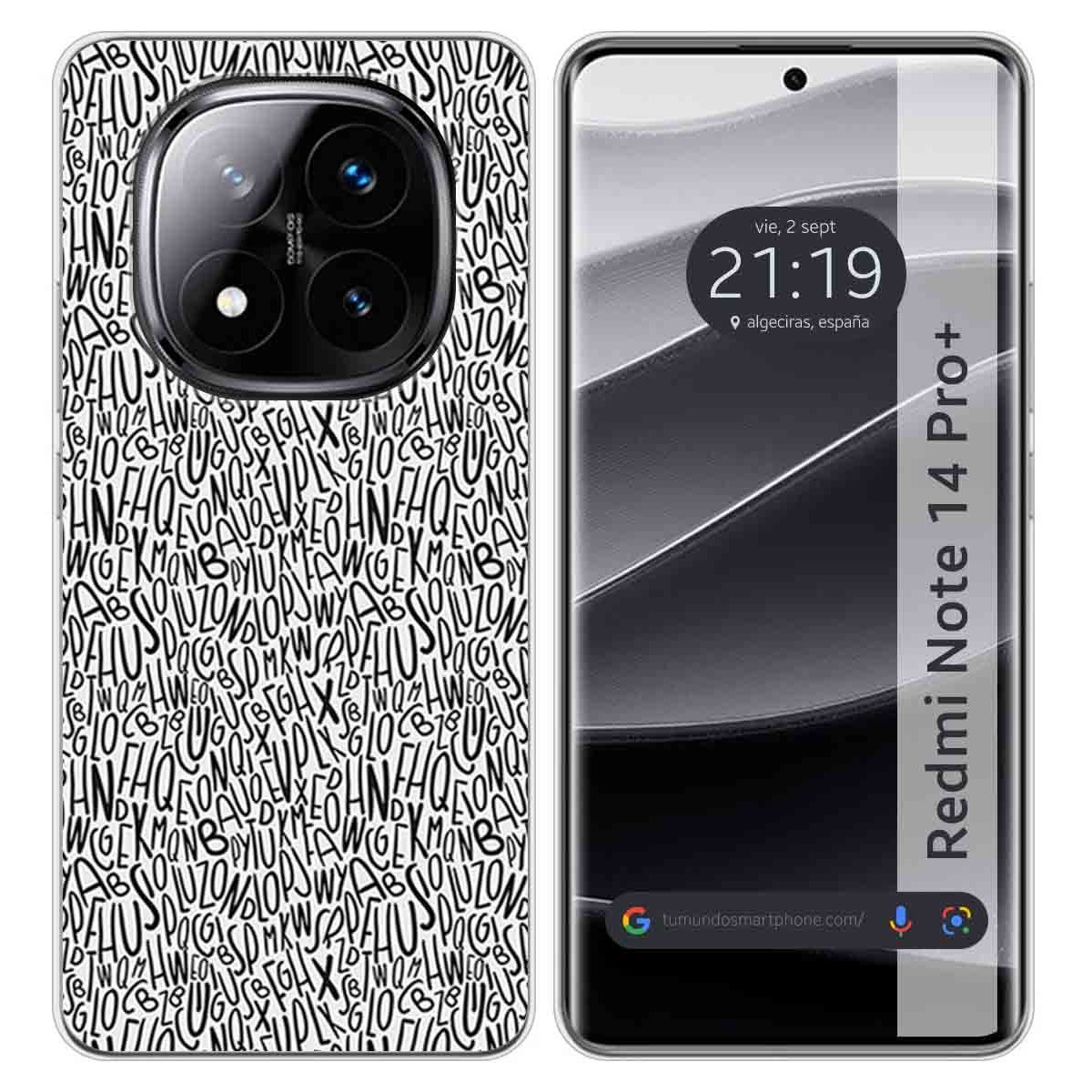 Funda Silicona para Xiaomi Redmi Note 14 Pro+ Plus 5G diseño Letras Dibujos