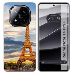 Funda Silicona para Xiaomi Redmi Note 14 Pro+ Plus 5G diseño Paris Dibujos