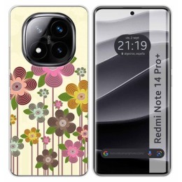 Funda Silicona para Xiaomi Redmi Note 14 Pro+ Plus 5G diseño Primavera En Flor Dibujos