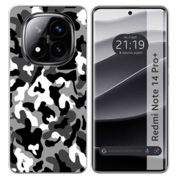 Funda Silicona para Xiaomi Redmi Note 14 Pro+ Plus 5G diseño Snow Camuflaje Dibujos