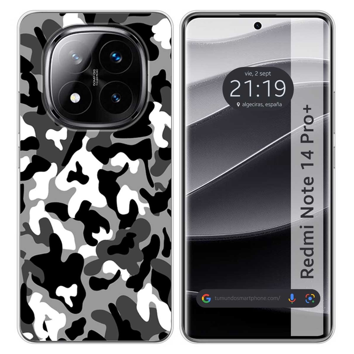 Funda Silicona para Xiaomi Redmi Note 14 Pro+ Plus 5G diseño Snow Camuflaje Dibujos