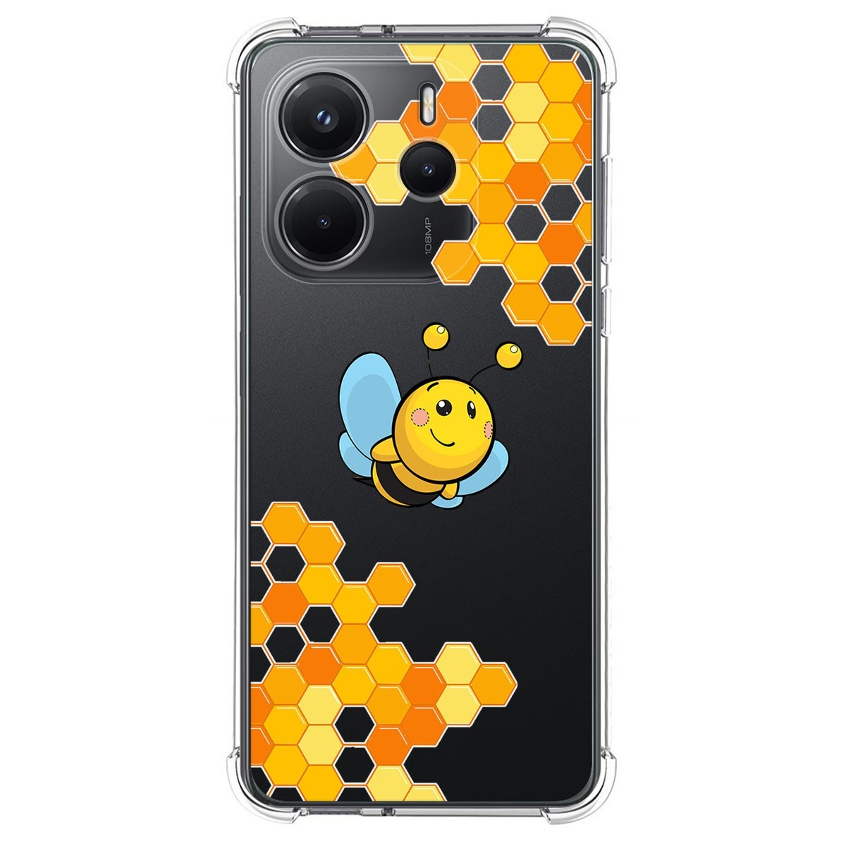 Funda Silicona Antigolpes para Xiaomi Redmi Note 14 4G diseño Abeja Dibujos