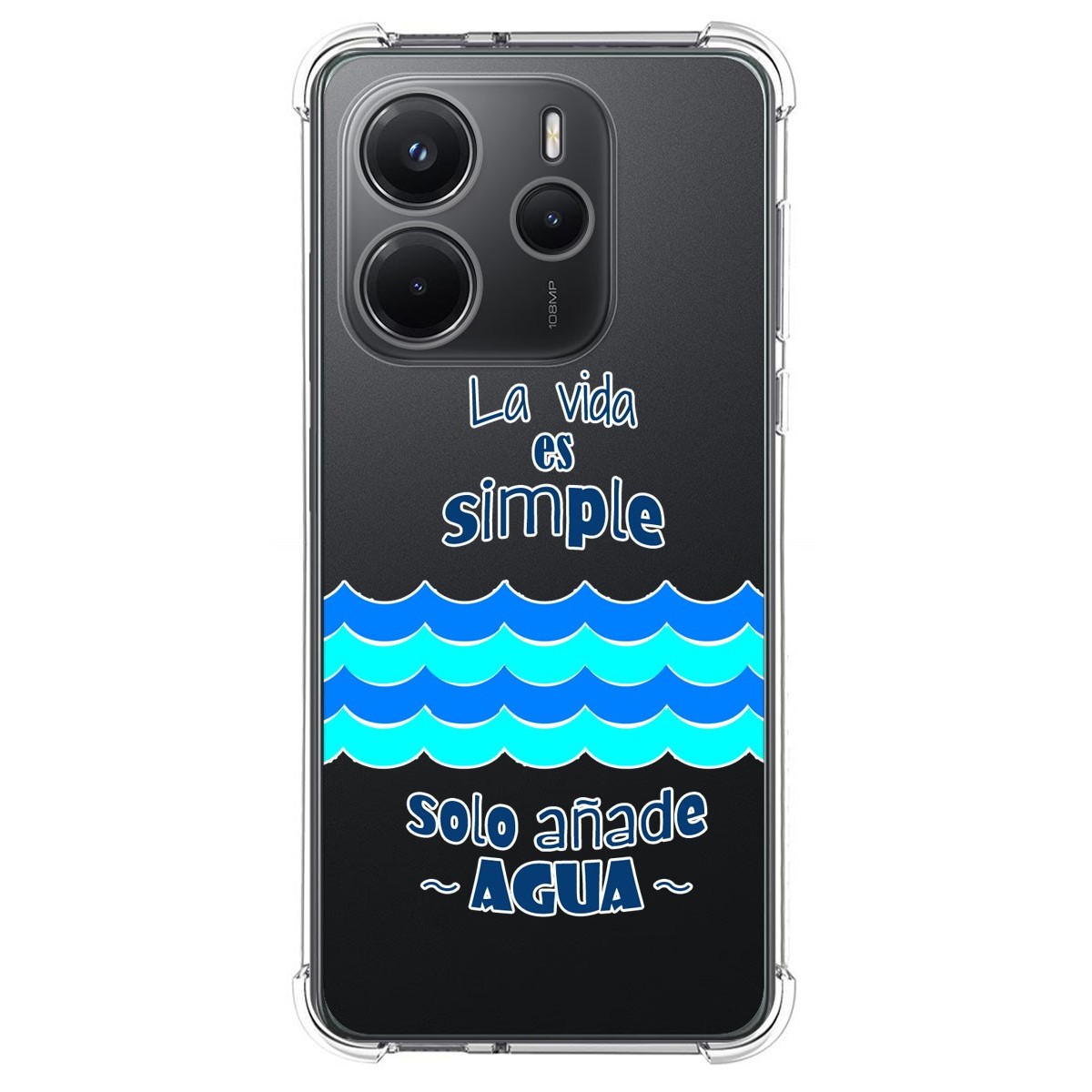 Funda Silicona Antigolpes para Xiaomi Redmi Note 14 4G diseño Agua Dibujos