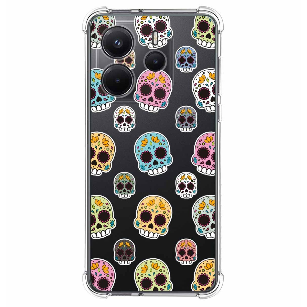 Funda Silicona Antigolpes para Xiaomi Redmi Note 14 4G diseño Catrina Dibujos