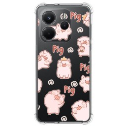 Funda Silicona Antigolpes para Xiaomi Redmi Note 14 4G diseño Cerdos Dibujos