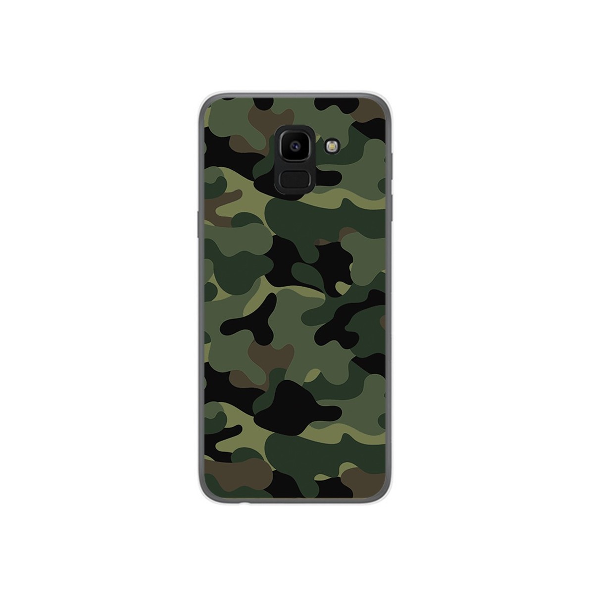 Funda Gel Tpu para Samsung Galaxy J6 (2018) Diseño Camuflaje Dibujos