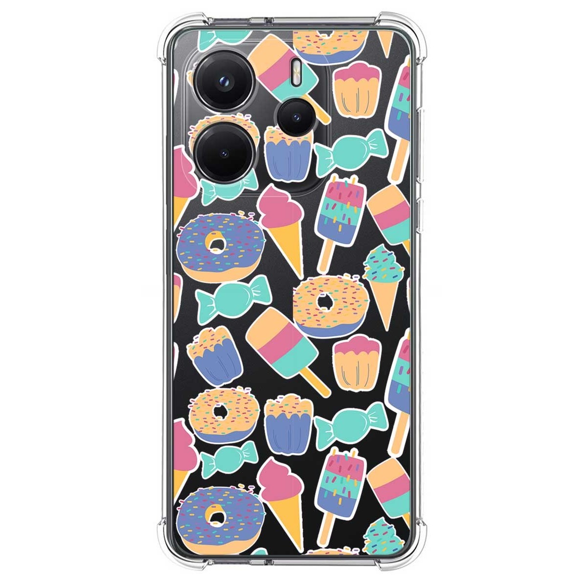 Funda Silicona Antigolpes para Xiaomi Redmi Note 14 4G diseño Dulces 02 Dibujos