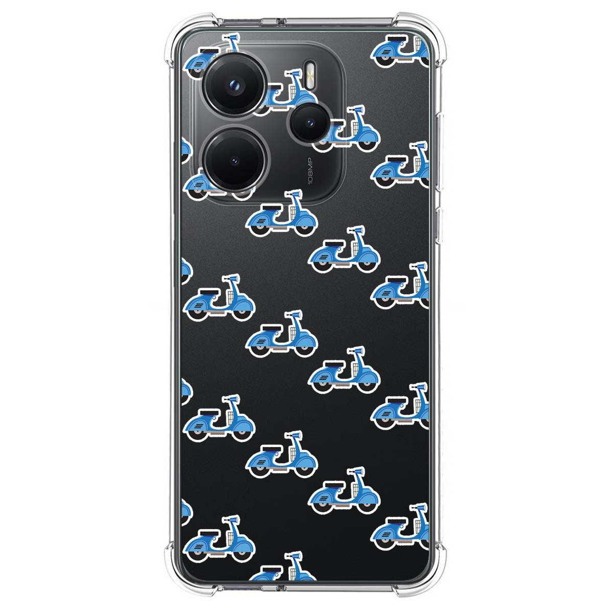 Funda Silicona Antigolpes para Xiaomi Redmi Note 14 4G diseño Scooter Dibujos