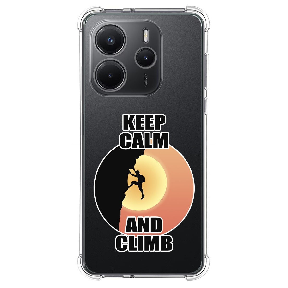 Funda Silicona Antigolpes para Xiaomi Redmi Note 14 4G diseño Hombre Escalada Dibujos