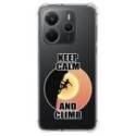 Funda Silicona Antigolpes para Xiaomi Redmi Note 14 4G diseño Mujer Escalada Dibujos