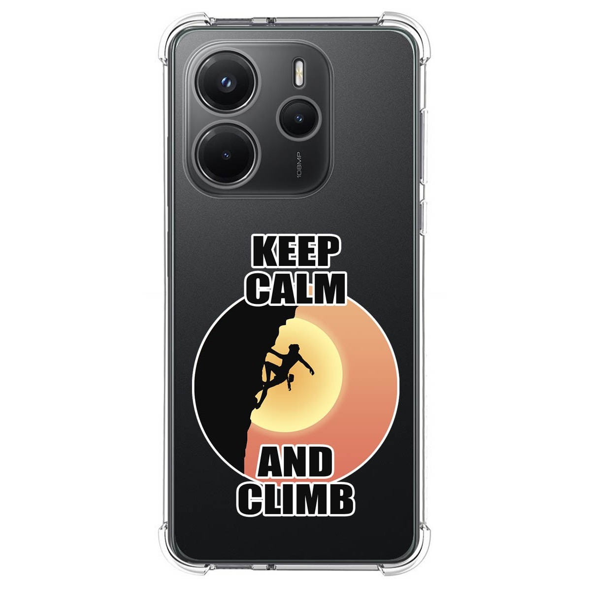 Funda Silicona Antigolpes para Xiaomi Redmi Note 14 4G diseño Mujer Escalada Dibujos