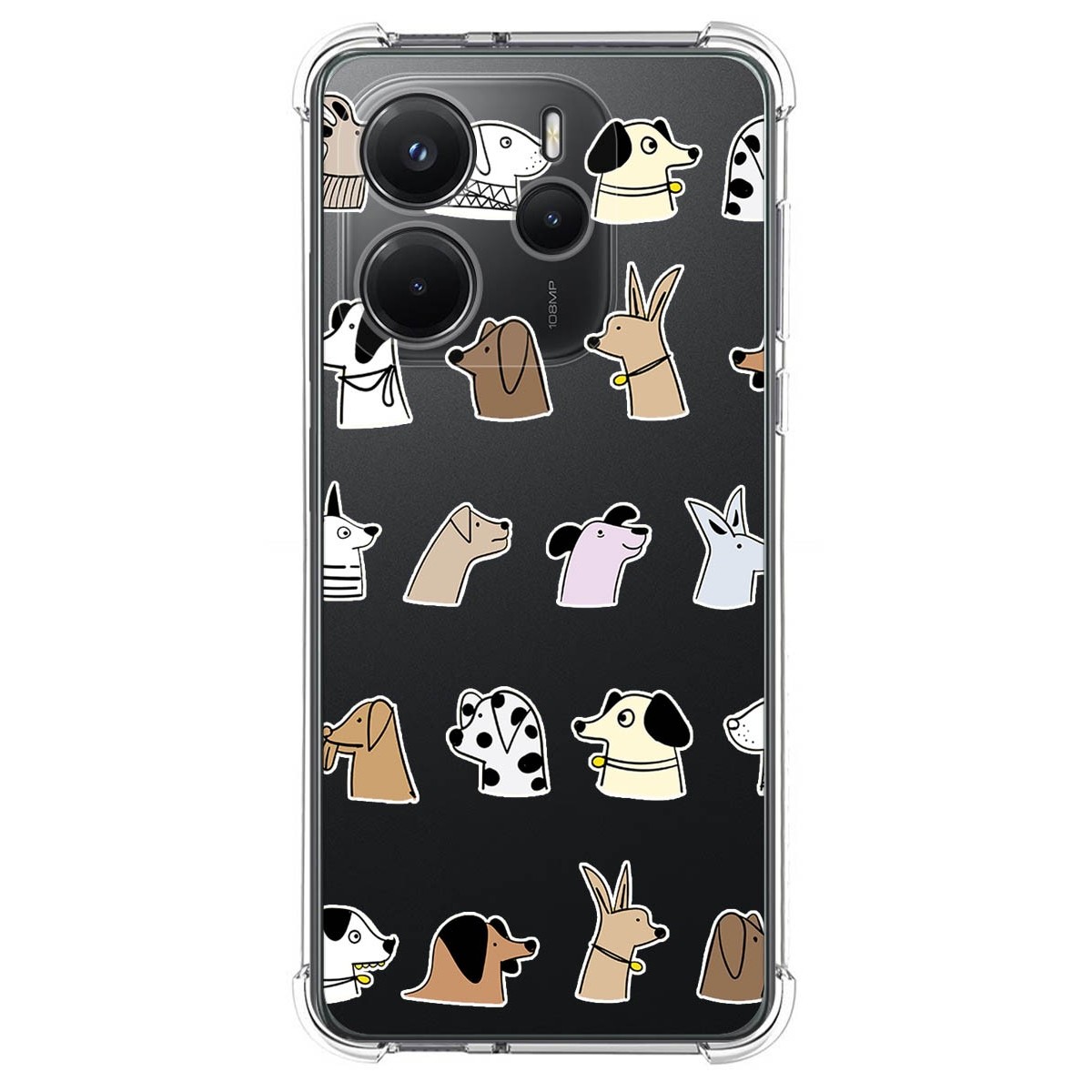 Funda Silicona Antigolpes para Xiaomi Redmi Note 14 4G diseño Perros Dibujos