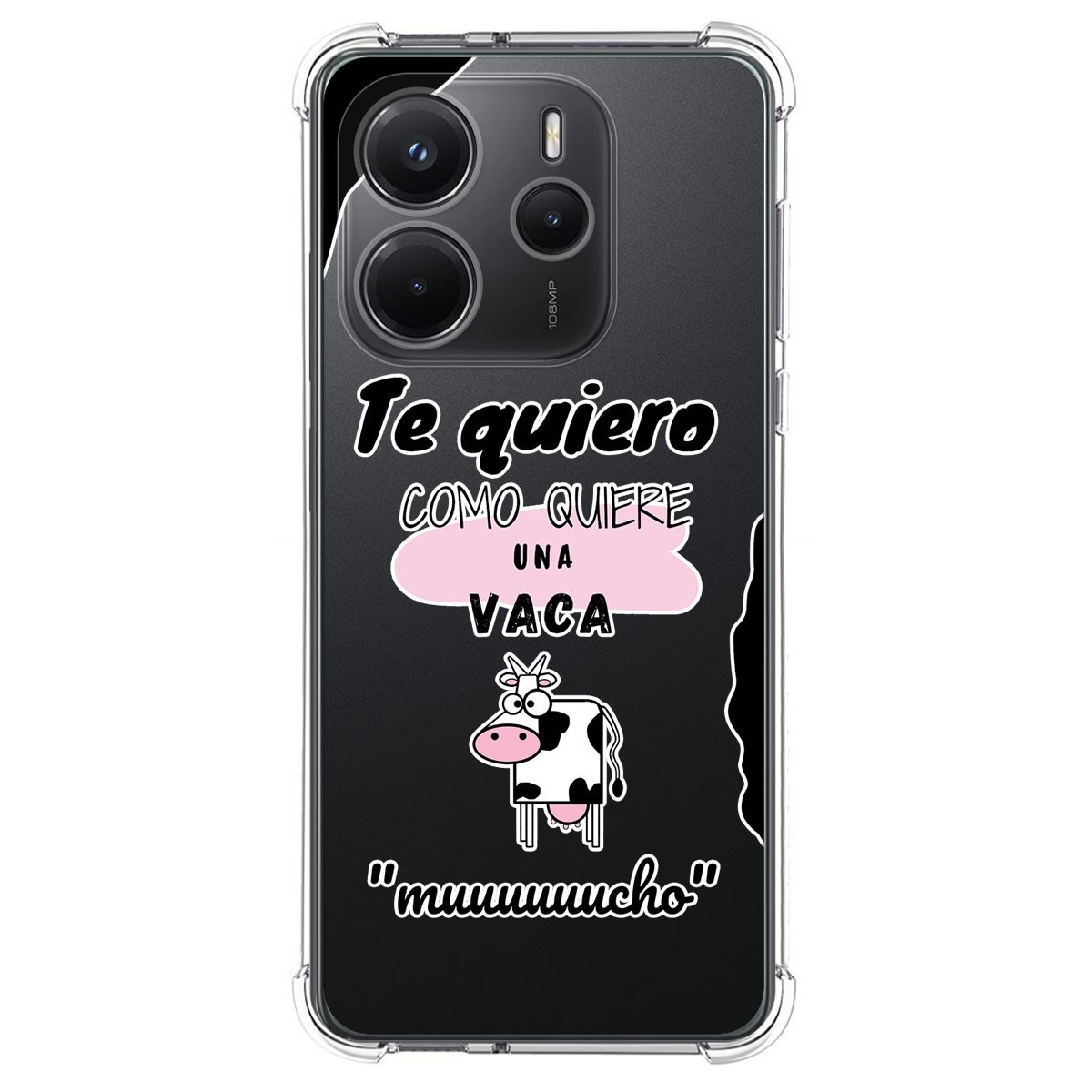 Funda Silicona Antigolpes para Xiaomi Redmi Note 14 4G diseño Vaca Dibujos