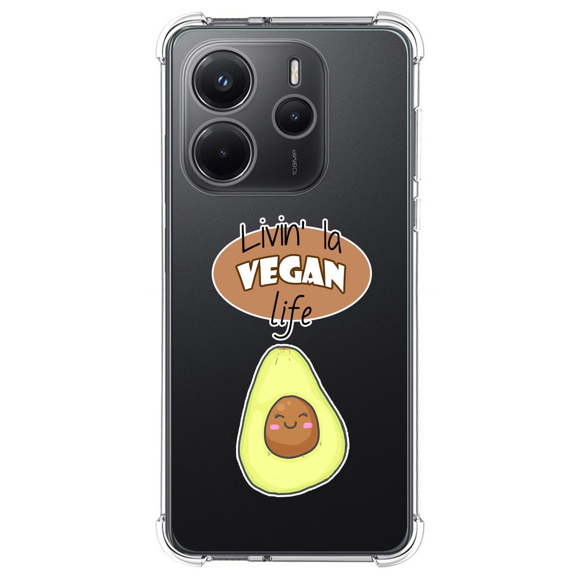 Funda Silicona Antigolpes para Xiaomi Redmi Note 14 4G diseño Vegan Life Dibujos