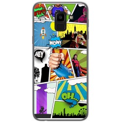 Funda Gel Tpu para Samsung Galaxy J6 (2018) Diseño Comic Dibujos