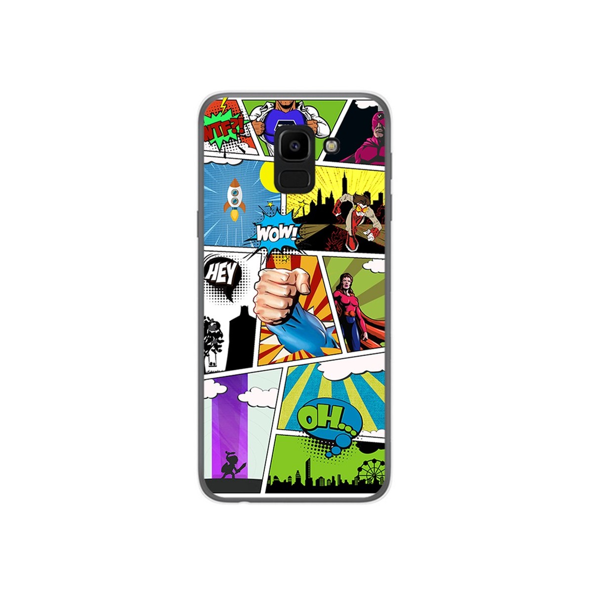 Funda Gel Tpu para Samsung Galaxy J6 (2018) Diseño Comic Dibujos