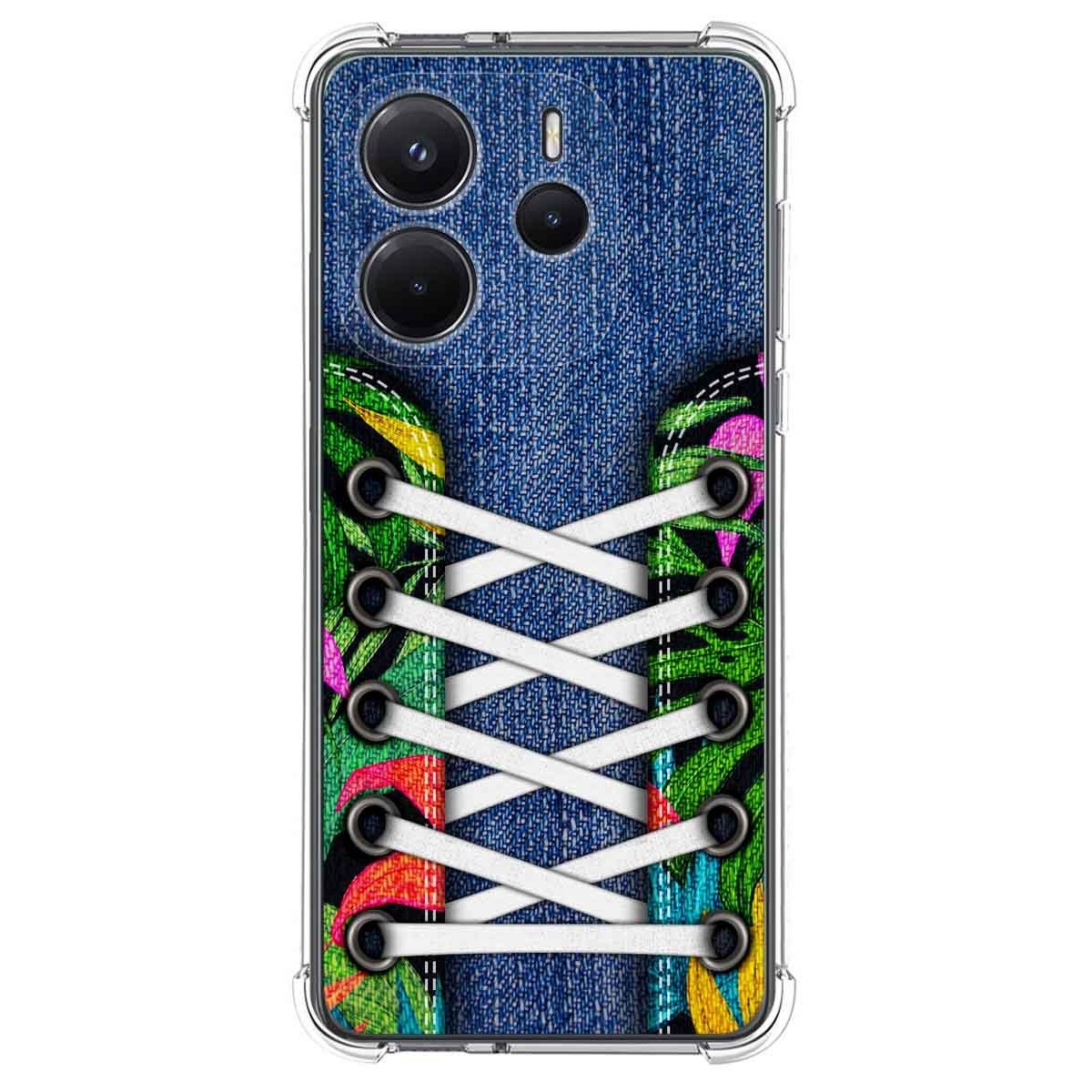 Funda Silicona Antigolpes para Xiaomi Redmi Note 14 4G diseño Zapatillas 13 Dibujos