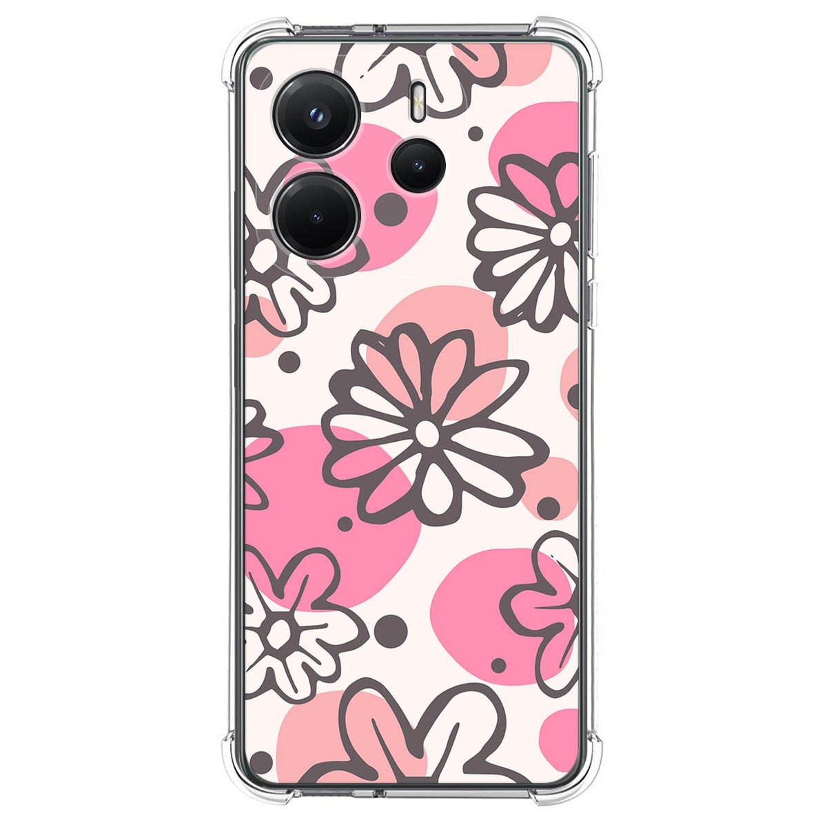 Funda Silicona Antigolpes para Xiaomi Redmi Note 14 4G diseño Flores 09 Dibujos