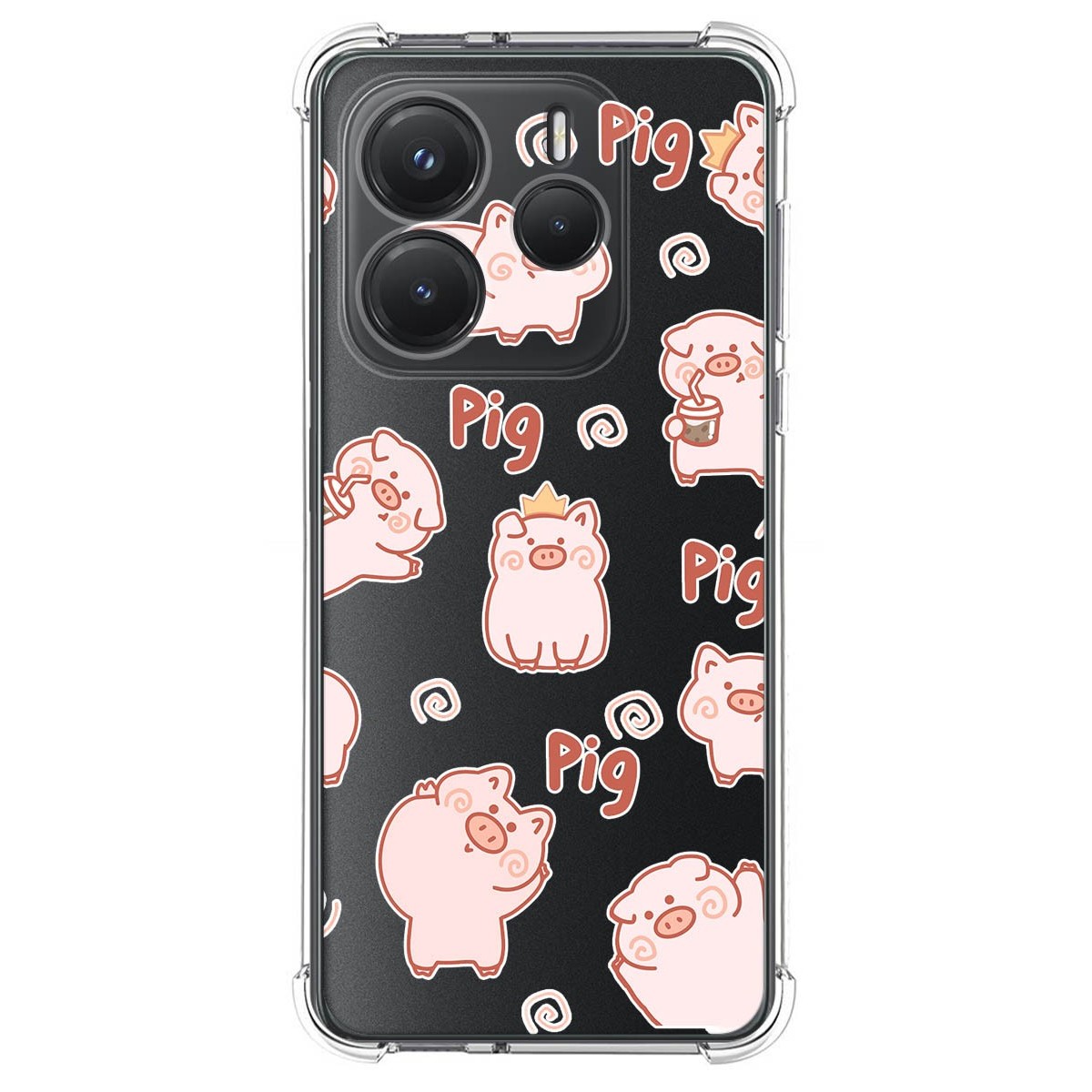 Funda Silicona Antigolpes para Xiaomi Redmi Note 14 5G diseño Cerdos Dibujos