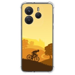 Funda Silicona Antigolpes para Xiaomi Redmi Note 14 5G diseño Ciclista Dibujos