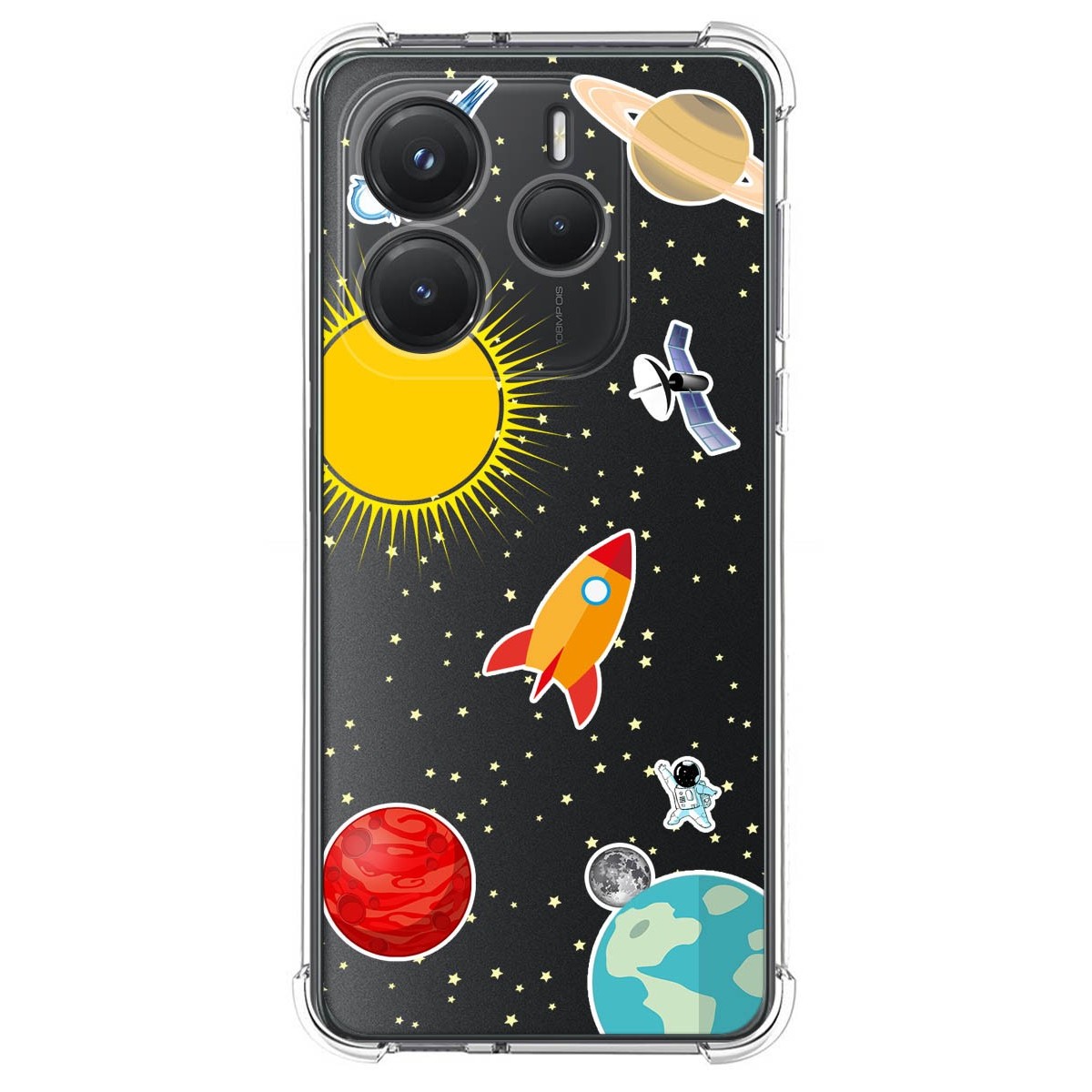 Funda Silicona Antigolpes para Xiaomi Redmi Note 14 5G diseño Espacio Dibujos
