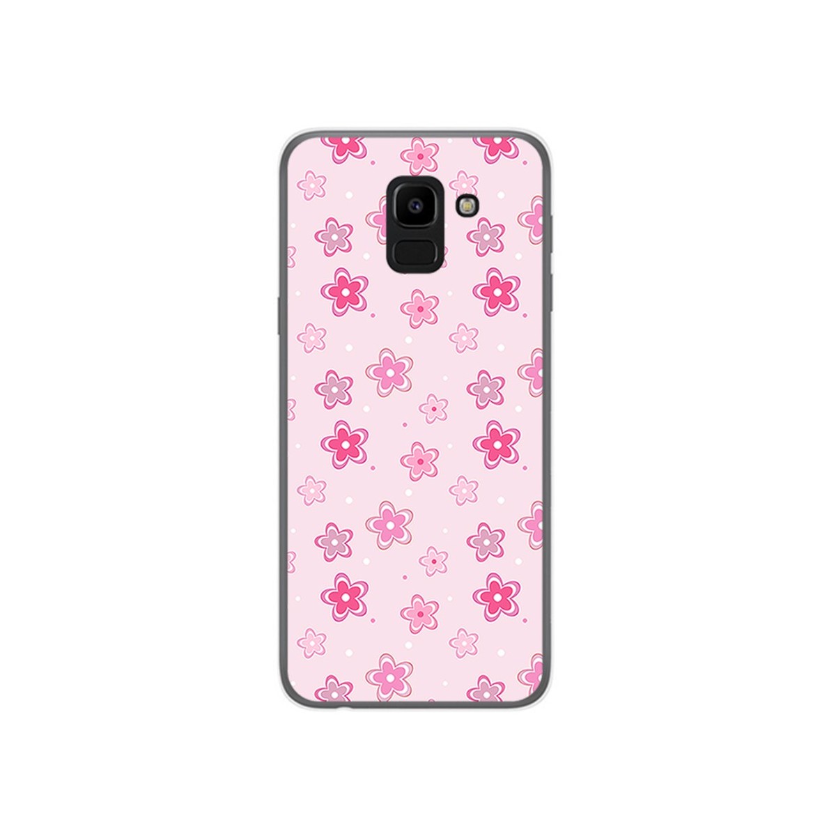 Funda Gel Tpu para Samsung Galaxy J6 (2018) Diseño Flores Dibujos