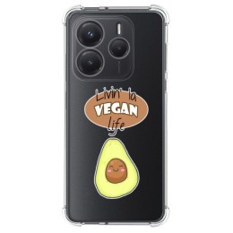 Funda Silicona Antigolpes para Xiaomi Redmi Note 14 5G diseño Vegan Life Dibujos