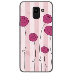 Funda Gel Tpu para Samsung Galaxy J6 (2018) Diseño Flores Vintage Dibujos