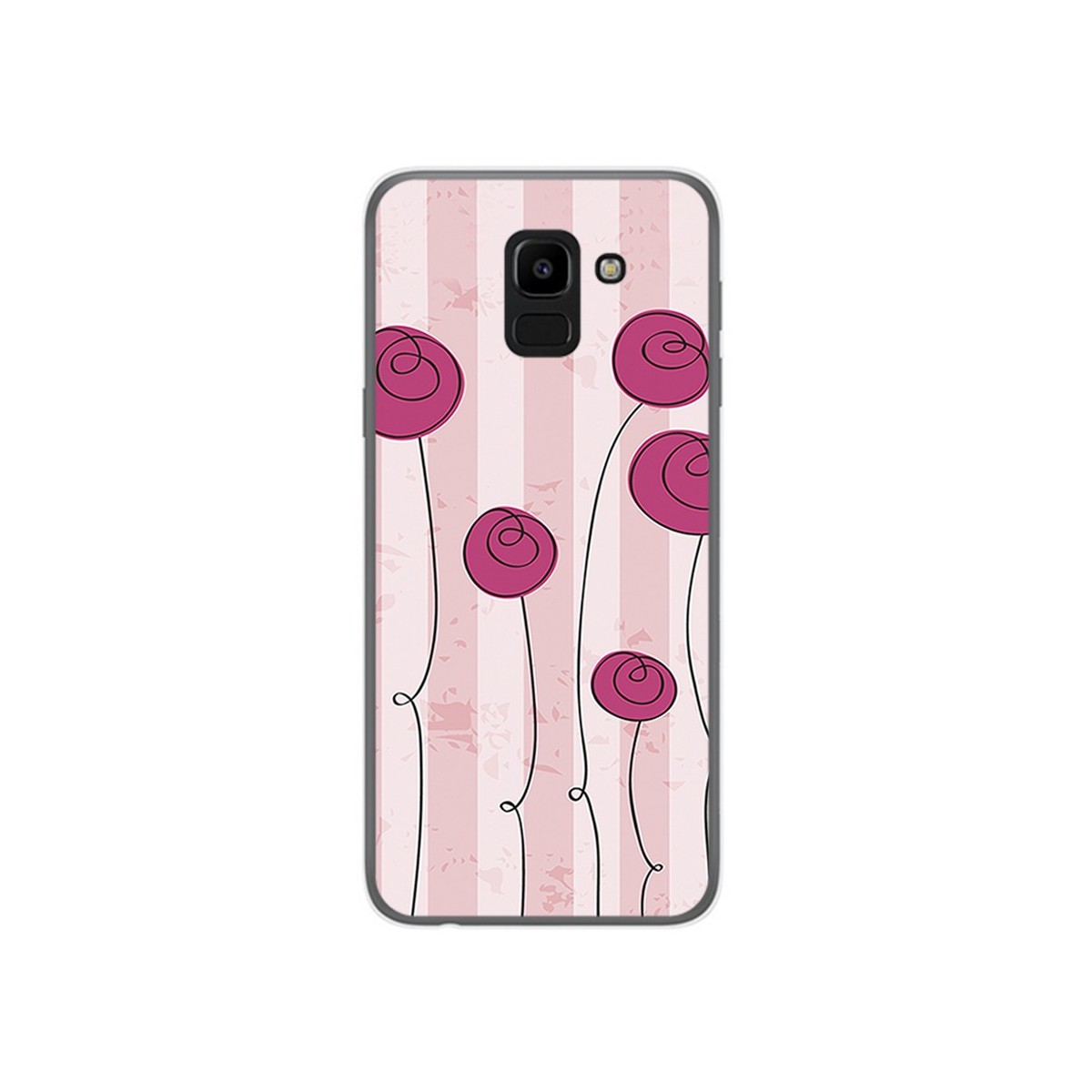 Funda Gel Tpu para Samsung Galaxy J6 (2018) Diseño Flores Vintage Dibujos