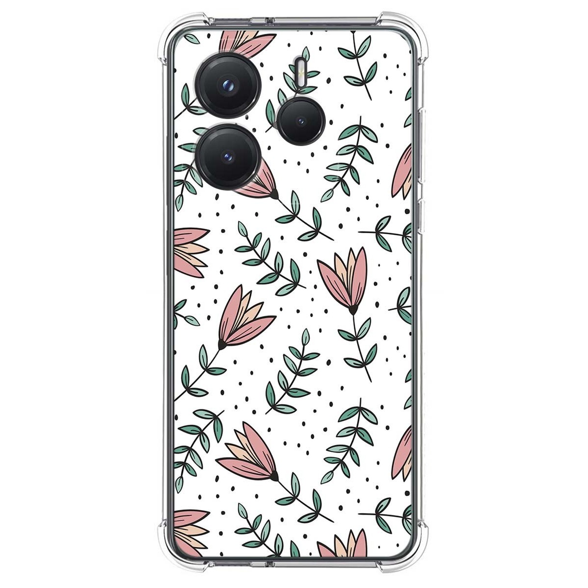 Funda Silicona Antigolpes para Xiaomi Redmi Note 14 5G diseño Flores 01 Dibujos