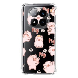 Funda Silicona Antigolpes para Xiaomi Redmi Note 14 Pro+ Plus 5G diseño Cerdos Dibujos