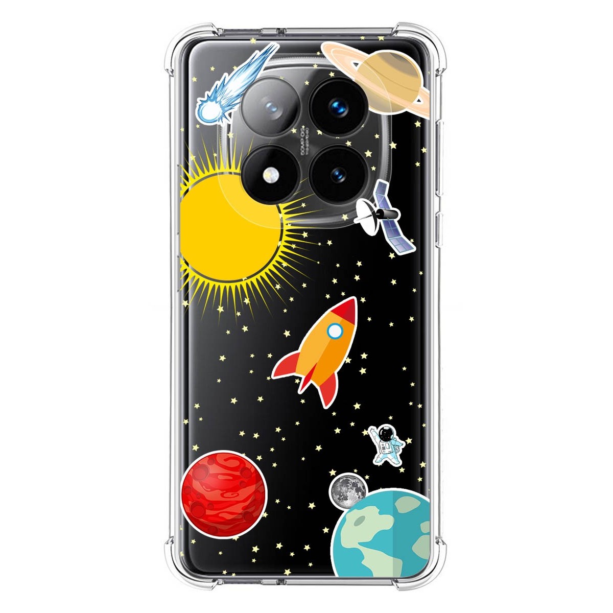 Funda Silicona Antigolpes para Xiaomi Redmi Note 14 Pro+ Plus 5G diseño Espacio Dibujos