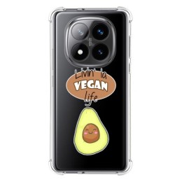 Funda Silicona Antigolpes para Xiaomi Redmi Note 14 Pro+ Plus 5G diseño Vegan Life Dibujos