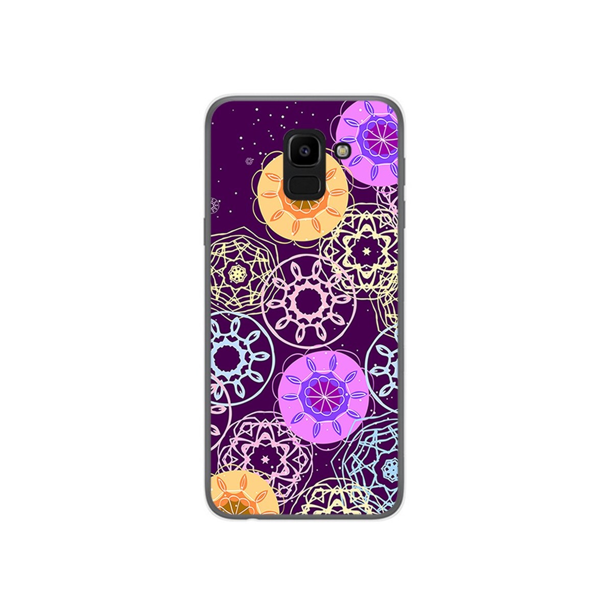 Funda Gel Tpu para Samsung Galaxy J6 (2018) Diseño Radial Dibujos