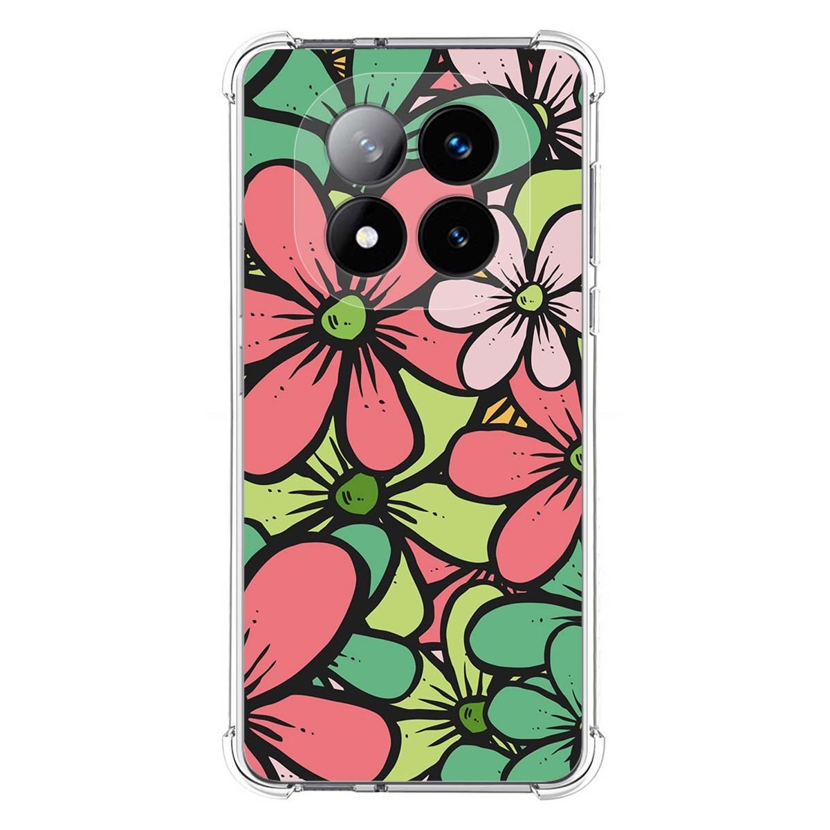 Funda Silicona Antigolpes para Xiaomi Redmi Note 14 Pro+ Plus 5G diseño Flores 02 Dibujos