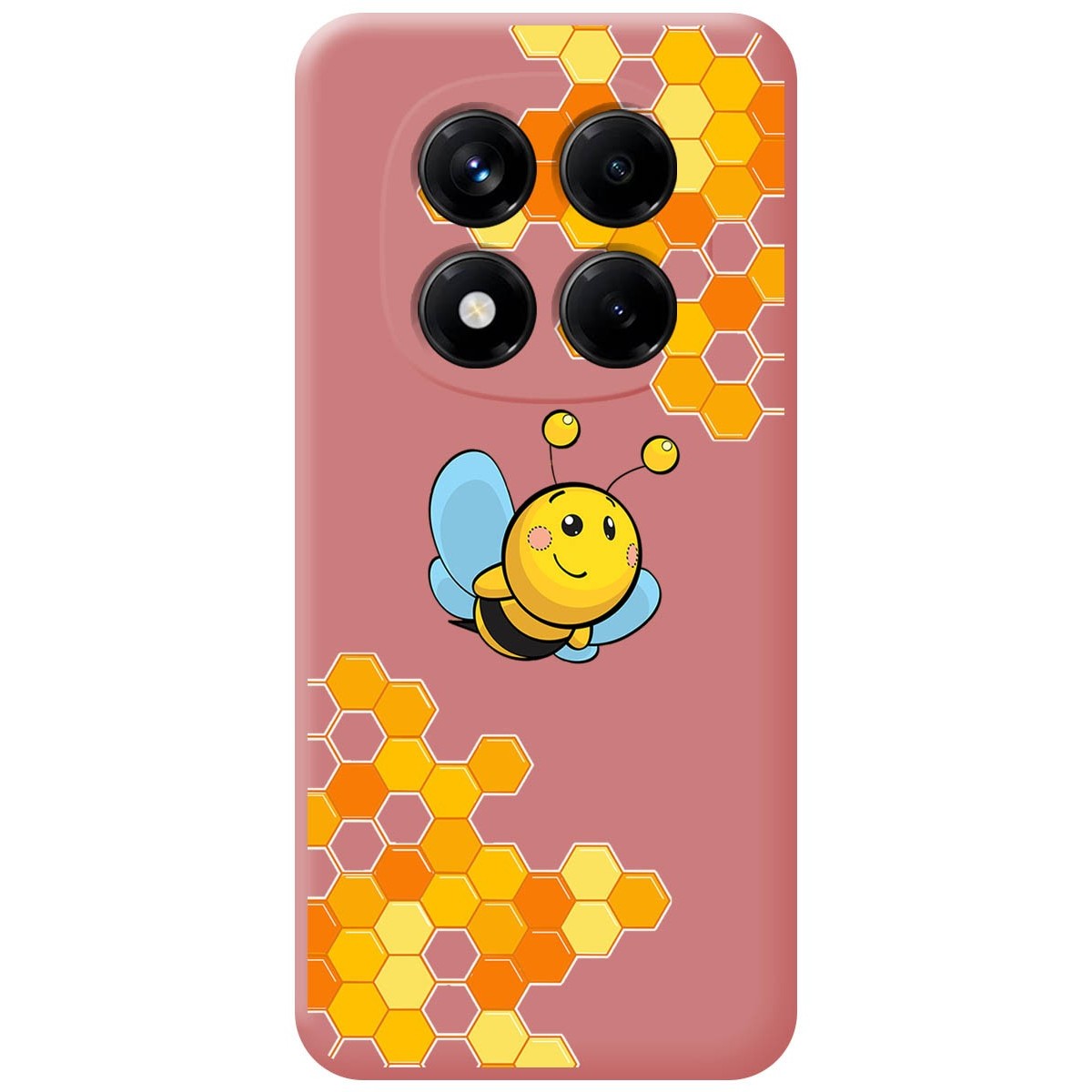 Funda Silicona Líquida Rosa para Xiaomi Poco X7 5G diseño Abeja Dibujos