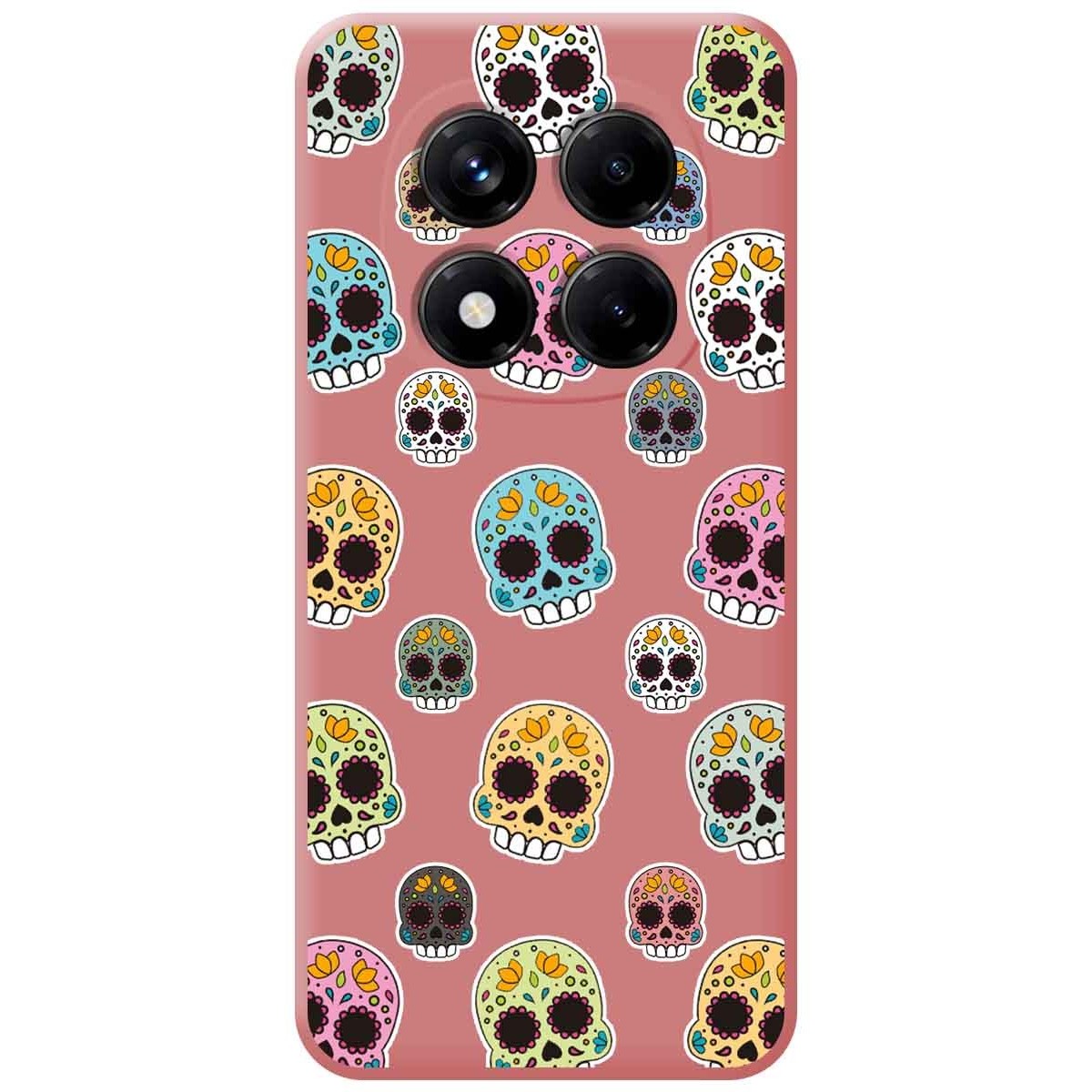 Funda Silicona Líquida Rosa para Xiaomi Poco X7 5G diseño Catrina Dibujos