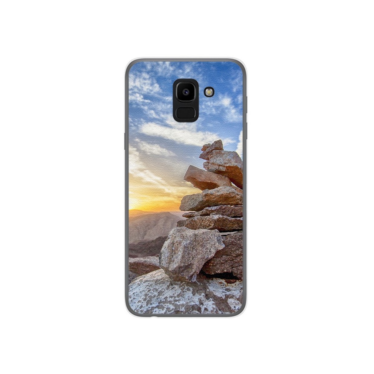 Funda Gel Tpu para Samsung Galaxy J6 (2018) Diseño Sunset Dibujos