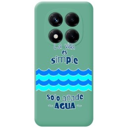 Funda Silicona Líquida Verde para Xiaomi Poco X7 5G diseño Agua Dibujos