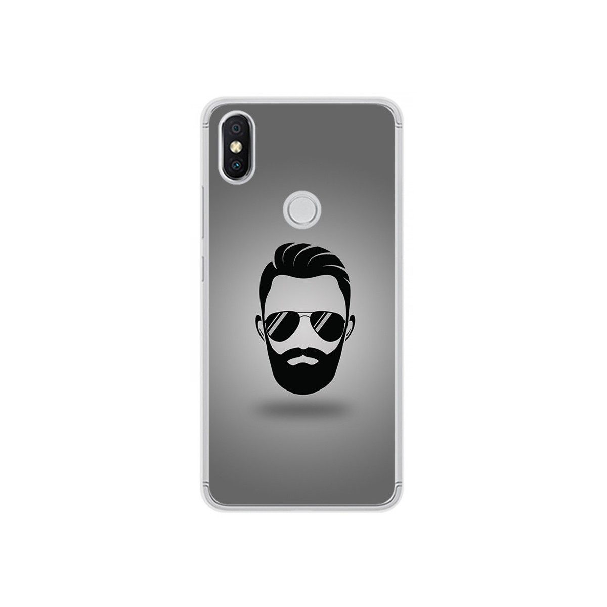 Funda Gel Tpu para Xiaomi Redmi S2 Diseño Barba Dibujos